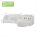 thumbnail image 2 of Tabaray 116" Modern Sofa Couch Curved Sofa Cloud Couch Sectional Sofa Corner Sofa for Living Room Mid Century Comfy 5-Seater Sofa Deap Seat Sectional Sofá with 7 Pillows, Beige Left Arm, 2 of 9