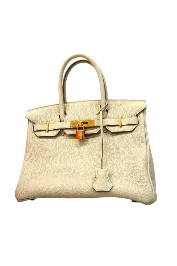 Pre-Owned Hermes Birkin 30 handbag, Taurillon Clemence leather, C stamp, women's.