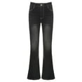 thumbnail image 4 of Y2K Flare Pants For Women Low Rise Cargo Pants Retro Harajuku Skinny Jeans Denim Trousers Streetwear, 4 of 6