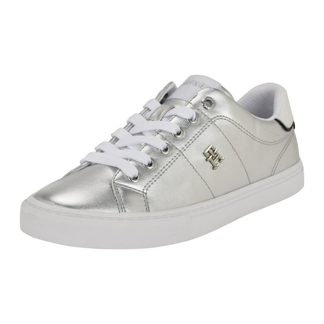 Zapatillas Tommy Hilfiger Lanzey para mujer plateadas, talla 8M