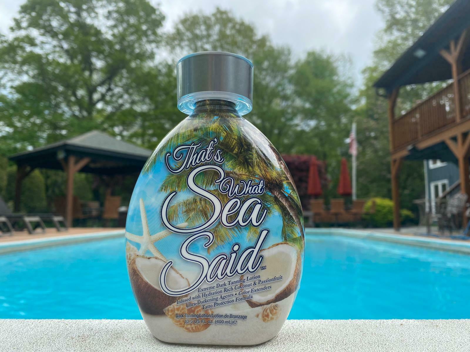 That's What Sea Said Coconut Tanning Bed Lotion Accelerator Indoor & Outdoor NEW