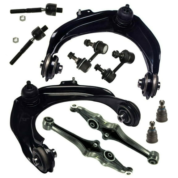 10 Pc Complete Front Suspension Kit Upper Lower Control Arms   Lower Ball Joints Inner Tie Rod Sway Bars