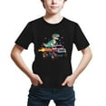 thumbnail image 5 of XFHLMJFF Boys Novelty T Shirts Comfortable 4Th Of July Independence Day Overbearing Dinosaur Truck Print Crewneck Kids Unisex Tees Top Clothes Size 2-3Y, 5 of 5