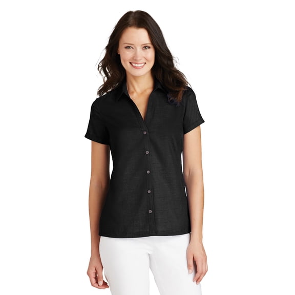Port Authority Women's Textured Camp Shirt. L662