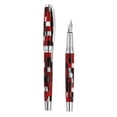 thumbnail image 3 of Xezo Urbanite II Acrylic  Brass Fountain Pen (Fine Nib) - Trek Red, 3 of 6