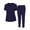 TRUE NAVY BLUE, variant on Natural Uniforms Women's Jogger Scrub Set 8 Pocket Cool Stretch Uniform Set