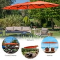 thumbnail image 4 of Costway Parasol de Patio Double Face de 15 Pi Parasol de Marché Extérieur Orange, 4 of 10