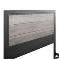 thumbnail image 4 of Natural Greige Queen Wood and Metal Panel Bed in Gray, 4 of 5