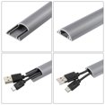 thumbnail image 3 of Unique Bargains Wall Cable Raceway Cord Cover Cord Hider Channel Self-Adhesive for TV Wire Grey 39"x1"x0.4", 3 of 6