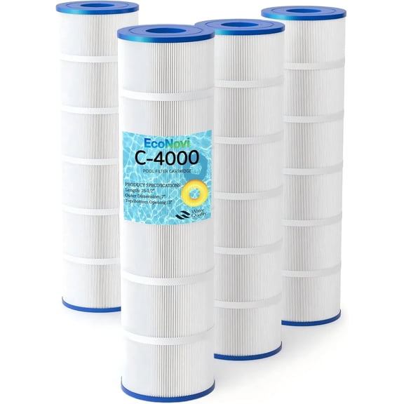 C4000/C4020 Pool Filter Cartridges, Compatible with Hayward SwimClear Legacy Models C4000/C4020, Replaces OEM CX870RE, Pleatco PA100N, 4-Pack, 400 Sq.Ft Total, Premium 5oz Heavy-Duty Filter Media