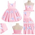 thumbnail image 6 of IBTOM CASTLE Baby Girl Dress Satin Bubble Pink Bow Ruffle Pageant Formal Princess Toddler Girl Fancy Dress Photo Shoot Pink, 6 of 7