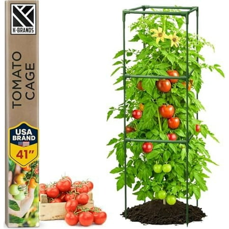Tomato Cage Square – Large Trellis Stakes and Plant Support Structures for Vegetables and Climbing Plants – Tall Tomato Cages for Garden Pots Raised Garden Bed Outdoor Supplies (1 Pack – Up to 41 ) Tomato Cage Square – Large Trellis Stakes and Plant Support Structures for Vegetables and Climbing Plants – Tall Tomato Cages for Garden Pots Raised Garden Bed Outdoor Supplies (1 Pack – Up to 41 )