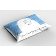 thumbnail image 2 of Ambesonne Winter Pillow Sham 2 Pack, Polar Bear Mother, 30"x20", White Blue, 2 of 3