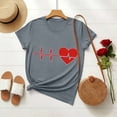 thumbnail image 1 of TaTaai Women's Love Theme T-Shirt, Sweet Valentine's Day Apparel, Cozy Everyday Round Neck Blouse Gift, 1 of 6