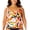 Multi Palm Print, variant on Plus Size Printed V-Neck Tankini Top Multi Palm Print 20W