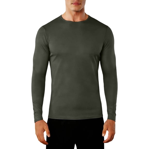 Men's UPF 50 Rash Guard UV Protection Long Sleeve Athletic Shirts Summer Hiking Workout Running Sun Tee Tops