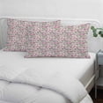 thumbnail image 4 of Vintage Pink Flower Throw Pillow Covers, Spring Floral Leaves Pastoral Birds Plants Soft Breathable Pillow Cases with Invisible Zipper, Small Pillowcases for Couch Bed Sofa Chair 16x24 Inches, 4 of 9