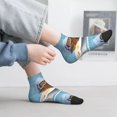 thumbnail image 4 of Salouo Funny Cat Taking a Bath Pattern Unisex Middle Tube Socks,Middle-Finger Knee High Socks Over The Calf Tube Stocking Crew Stockings for Women and Men Tube Socks, 4 of 8