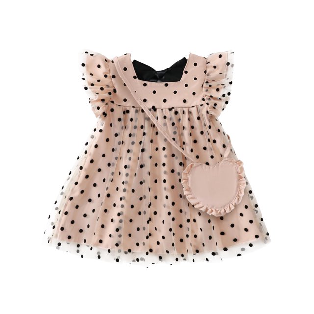 Vestido Kucnuzki para niña pequeña 2T-3T, tutú de lunares