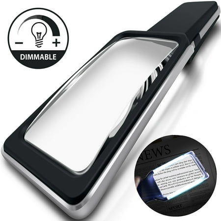 MagniPros 3X(300%) Magnifying Glass with [10 Anti-Glare & Dimmable LEDs]-Evenly Lit Viewing Area-The Brightest & Best Reading Magnifier for Small Prints, Low Vision Seniors, Macular (Best Magnifying Glass For Cannabis)