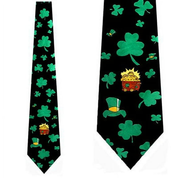 Pot of gold (Black) Necktie Mens Tie