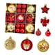 thumbnail image 4 of 35 adornos navideños colgantes con forma de estrella y lazo, decoración artesanal decorativa. Oro rojo, 4 of 9