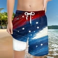 thumbnail image 2 of Gubotare Boys Fourth of July Swim Trunk Boys UPF50+ Sun Protection Fruits & Florals Swim Trunks (Blue,Size 10-13 Years), 2 of 4