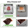 thumbnail image 6 of Joreek Chamber Vacuum Sealer, 320W Sealing Power, Vacuum Packing Machine for Wet Foods, Meats, Marinades and More, Compact Size with 12.6 in Sealing Length, Applied in Home Kitchen and Commercial Use, 6 of 7