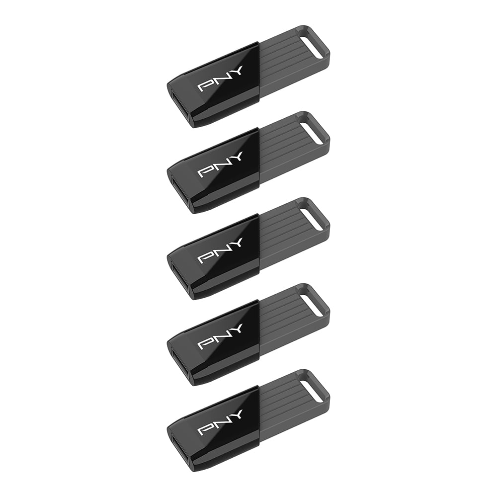 PNY 64GB Attaché X USB 3.2 Gen 1 Flash Drive, Advanced Performance Up to 130MB/s Read, Everyday Data Store & Transfer, Reliable Portable Storage, Durable, Type-A, Computers, Laptops, Desktops, 5-Pack