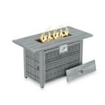 thumbnail image 3 of Evita 43 in. x 22 in. Retangular 50,000 BTU Propane Fire Pit with Powder Coated Steel and Adjustable Flame, 3 of 9