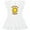 AA-White, variant on Little Ray of Sunshine Cute Smiling Yellow and Orange Sun Girls Baby Dress