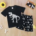 thumbnail image 4 of Hiijoy Toddler Boys Dinosaur Outfits Summer Casual Short Sleeve T-Shirt & Shorts Set, Sizes 2-8, 4 of 4