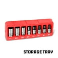 thumbnail image 5 of Powerbuilt 8 Piece 1/4 Inch Drive Universal Socket Set with Tray - 642053, 5 of 6