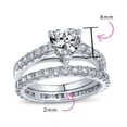 thumbnail image 4 of Bling Jewelry Womens 1CT Heart Shaped Engagement Ring Cubic Zirconia CZ Pave Anniversary Band .925 Sterling Silver, 4 of 6
