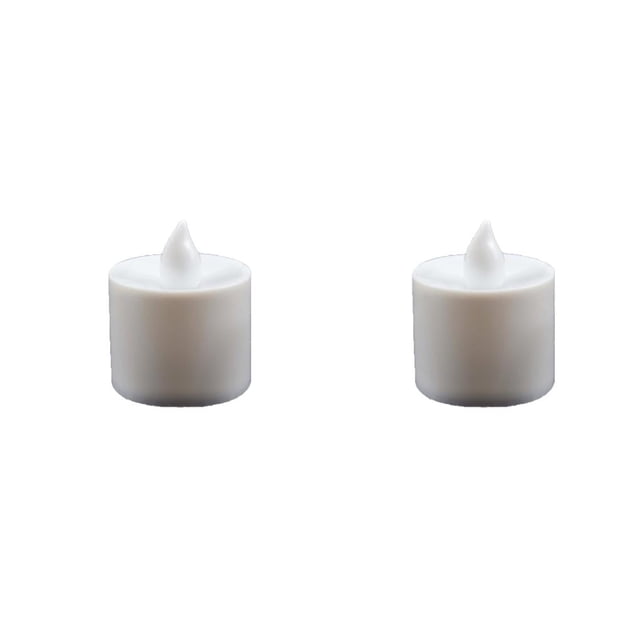 Cateissary Velas LED, decoración de escena DIY romántica, sin llama alimentada por para interiores y exteriores, luces de noche Amarillo 4.2Cm X 3.7Cm 2piezas