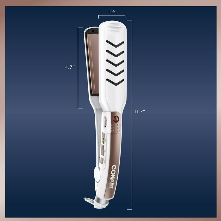 Conair Double Ceramic Flat Iron, Wet/Dry 1.25-inch, Dry Conair Double Ceramic Flat Iron, Wet/Dry 1.25-inch, Dry