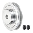 thumbnail image 1 of Polea de DistribucióN de 80 Dientes de 12 Mm de DiáMetro Interior, Rueda SíNcrona de Aluminio Plateada con Tornillo M5 para Correa de Impresora 3D, MáQuina CNC, 1 of 6