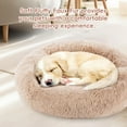 thumbnail image 5 of FluffyDream 20 inch Dog Bed - Round Donut Washable Dog and Cat Bed in Shag Fur, Dog Beds, Brown, 5 of 6