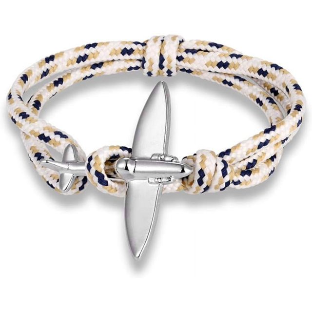 Pulsera de cuerda de nailon ajustable unisex con diseño de avión Warcraft de HelloNita para hombres, mujeres y adolescentes