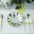 thumbnail image 3 of Balsa Circle 25 Silver Geometric Round 7" Metallic Disposable Salad Paper Plates Tableware, 3 of 8