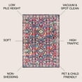 thumbnail image 3 of JONATHAN Y MODERN PERSIAN 5 x 8 Area Rug, Boho Floral - Multi/Purple, MDP200A-5, 3 of 3
