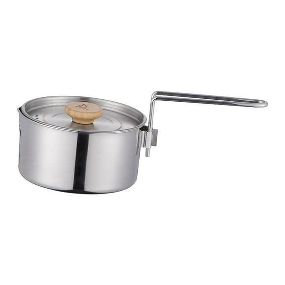 Marmite en acier inoxydable Pot multifonctionnel Bouilloire extérieure Ustensiles de cuisine pour pique-nique