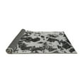 thumbnail image 2 of Ahgly Company Indoor Round Abstract Gray Modern Area Rugs, 5' Round, 2 of 4