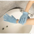 thumbnail image 3 of 6 Pairs Body Exfoliating Shower Gloves with Hanging Loop, Bath Scrub Wash Mitt for Women, Men, Spa, Massage (Red, Cream, Blue, Pink, Green, Turquoise), 3 of 9