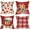 Gingerbread Man, variant on Merry Christmas Gingerbread Man Decorative Throw Pillow Covers 18x18 Set of 4, Xmas Peppermint Candy Polka Dot Stripe Red Cushion Case Decor, Holly Jolly Winter Holiday Home Decoration for Sofa