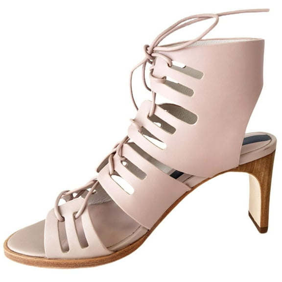 MATT BERNSON Women's Blush Leather Miro Heel Pump, Pink, 7