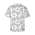 thumbnail image 3 of Daiia Sea Turtle Hawaiian Shirt for Men Gentle Cotton Regular Short Sleeve Casual-Large, 3 of 9