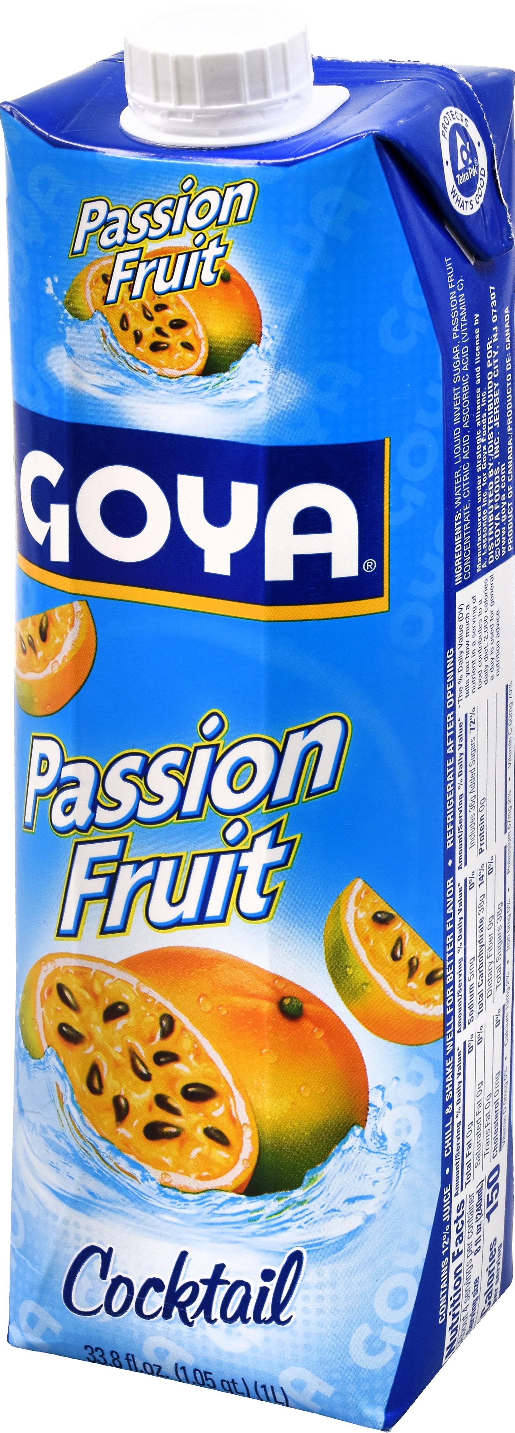 (12 pack) Goya Passion Fruit Cocktail, 33.8 fl oz