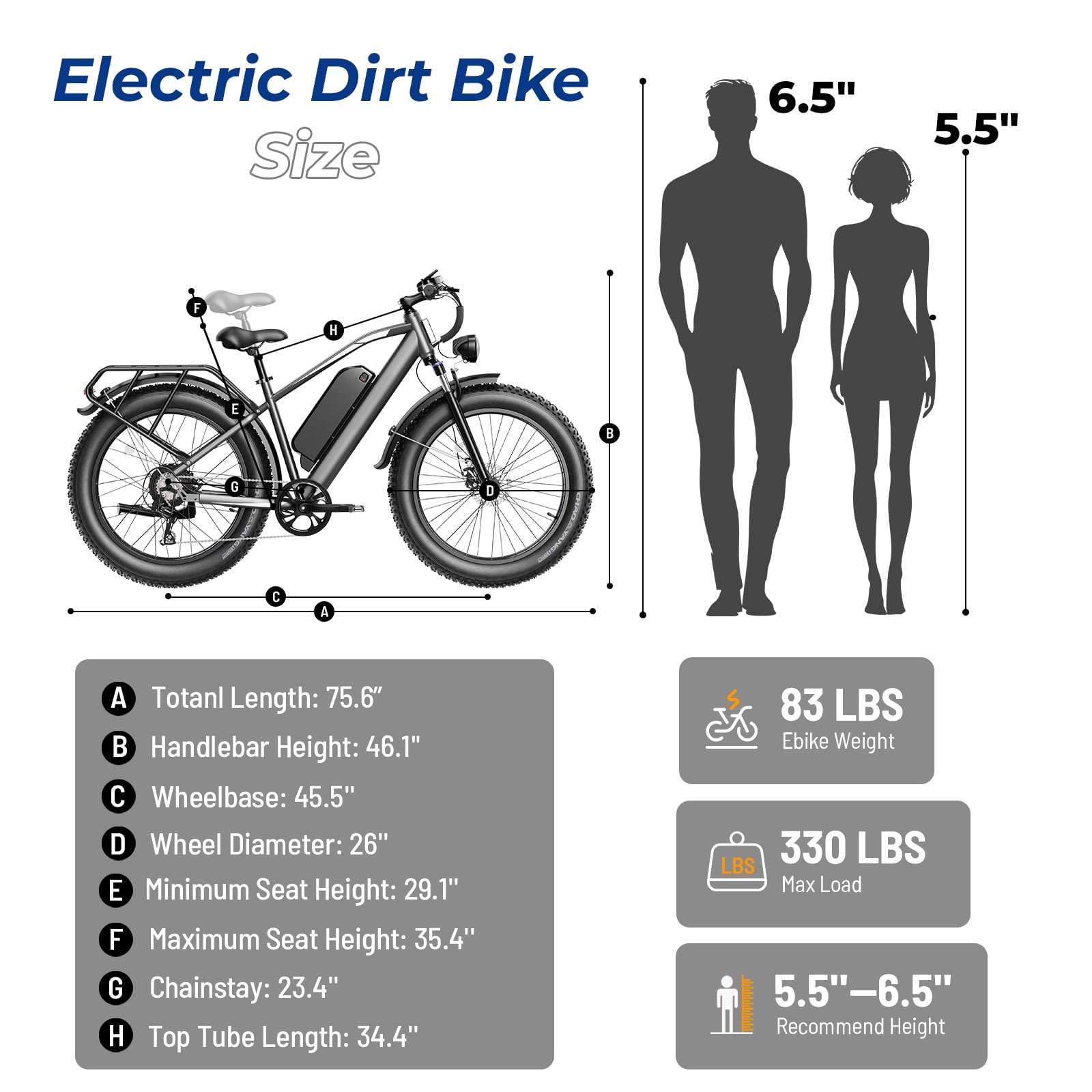 YareYi Electric Bike for Adults 26", 2000W Peak E-Mountain Bicycle, 28MPH Fat Tire Ebike, 48V 15Ah Removable Battery, 7 Speed and Front Suspension with Rear Rack UL2849