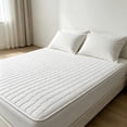 thumbnail image 4 of Quilted Waterproof Mattress Protector Cooling Ice Silk Bed Cover Breathable Zippered Encasement for Bedroom 59x78in, 4 of 6